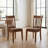 Slat Back Dining Chairs Set Of 4, Fabric Seats, Solid Wood Frame, Linen Upholstery, Stylish Legs, Durable Hardwood, Easy To Clean