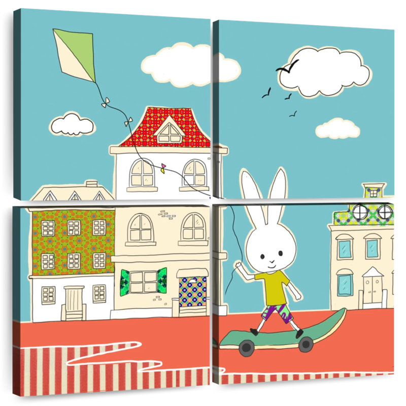 Ashelle Rabbit Skateboard, H 38 po x l 38 po