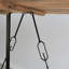 Jamir Solid Wood Top Metal Base Dining Table