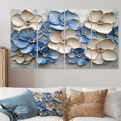 Velours bleu chemin de rhododendrons I - art mural rhododendron - décoration murale Tradi