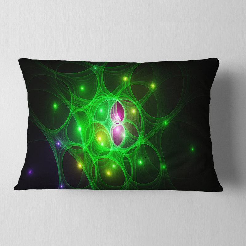 Coussin lombaire abstrait, Vert