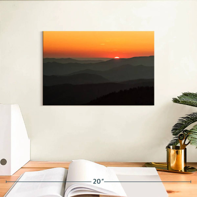 Lever de soleil Alvord Smoky Mountains, H 8 po x l 12 po