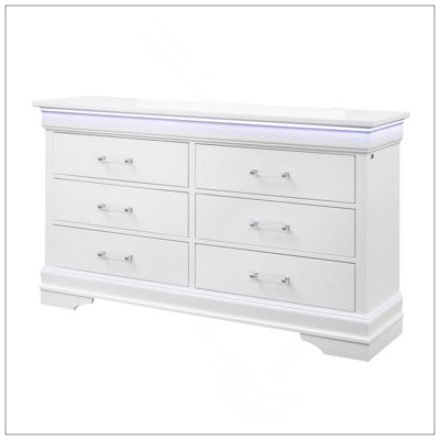 CHARLSTON BLUE DRESSER WITH LED