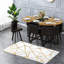 Ensemble de table à manger moderne 7 pièces, finition bois et noir, compact pour les petits espaces