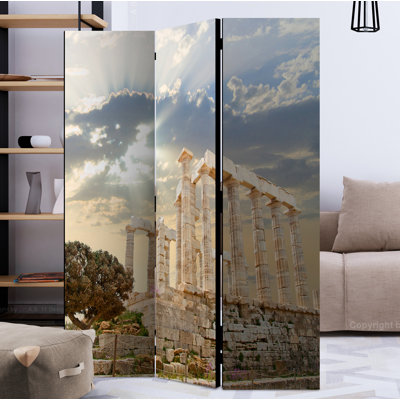 172cm H Solid Wood Folding Room Divider