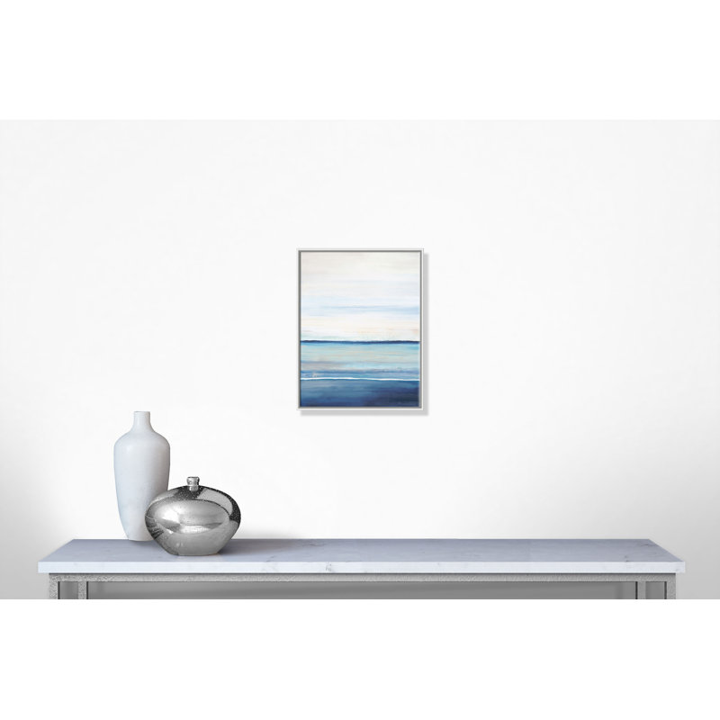 Emmit Distant Whispers - Cadre flottant, reproduction d'art sur toile, Cadre blanc, H 28 po x l 22 po x P 2 po