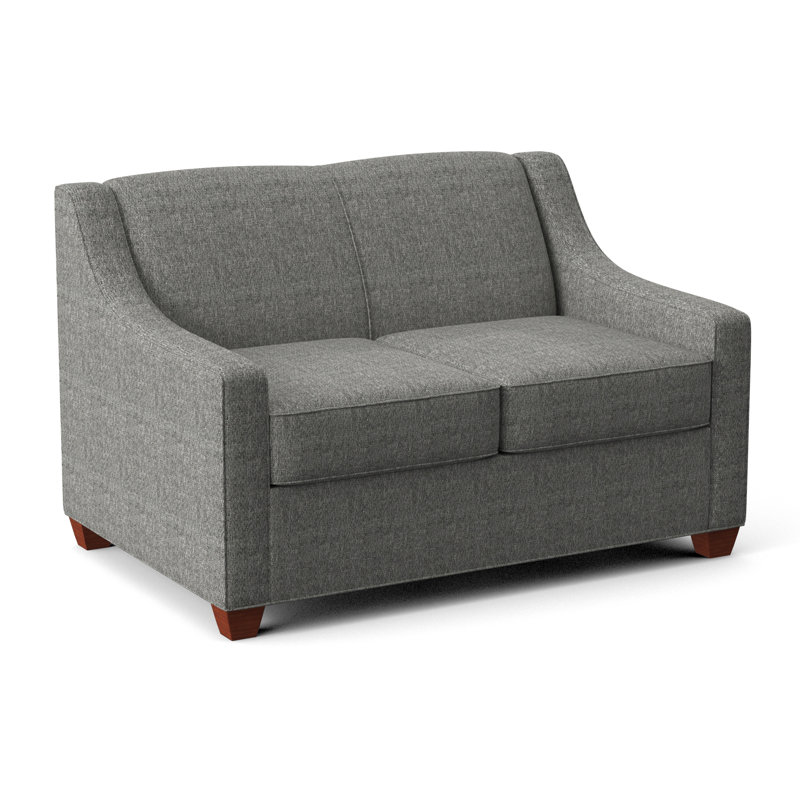 Phillips 52" Square Arm Sofa Bed with Reversible Cushions, Connelly Dove, BM Cherry