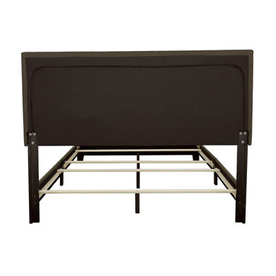 Charcoal Queen Bed With Nailhead Trim