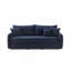 Canapé-lit modulaire en velours bleu Irina avec 3 coussins décoratifs Irina