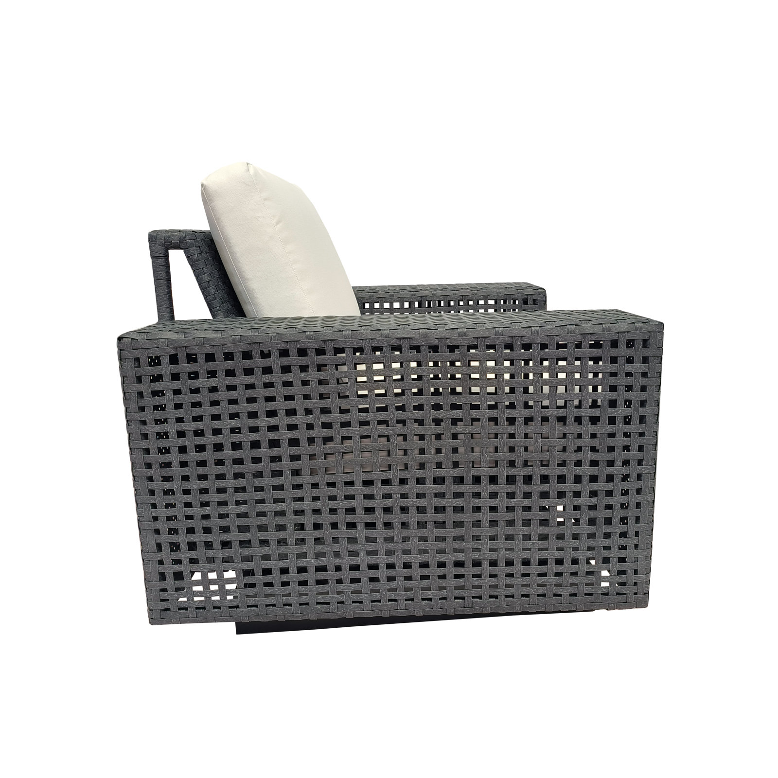 Jenette Wicker Outdoor Club Chair with Sunbrella Cushions