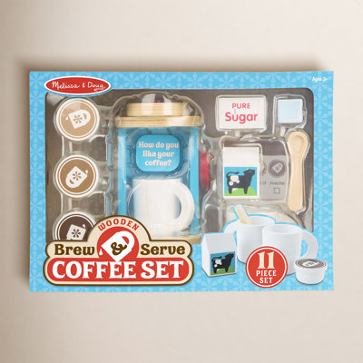 Wooden Brew and Serve Play Coffee Set
