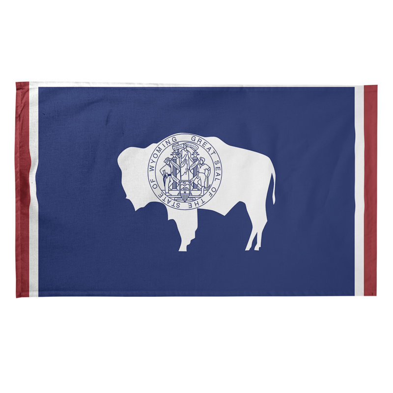 Serviette de thé à drapeau wyoming, Polyester sergé