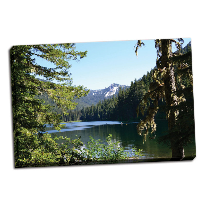 «Morning at the Lake III», reproduction de photo sur toile tendue