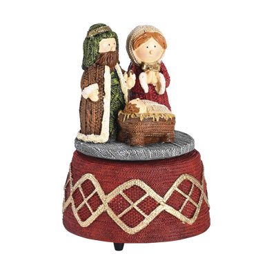 Figurine Musical Christmas Red Knit