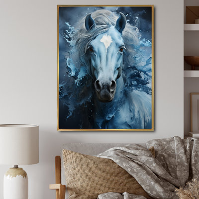Blue Horse Vibrant Blue Equine III " Blue Horse Vibrant Blue Equine III "