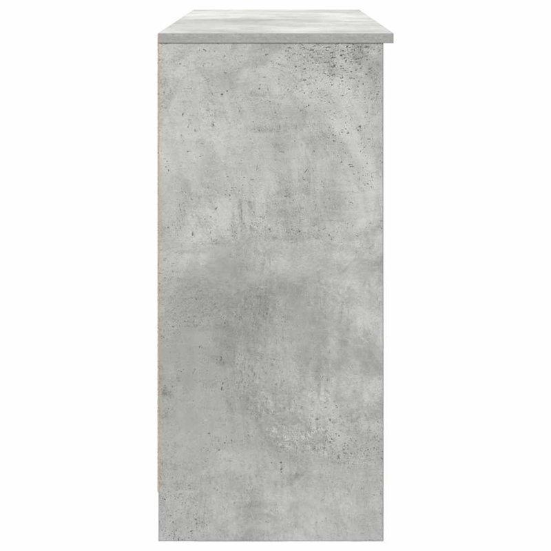 Sideboard With Drawer 101X35x76 Cm Engineered Wood, Concrete Grey