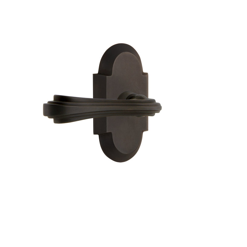 Cottage Plate Double Dummy with Fleur Lever, Oil-Rubbed Bronze
