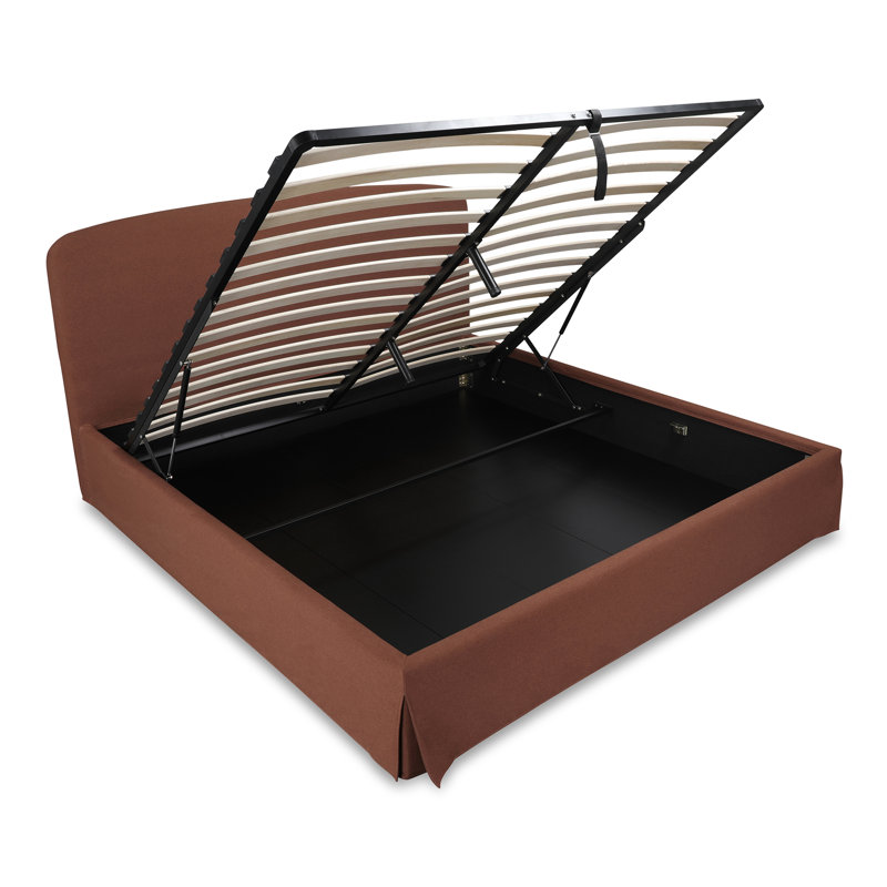 Windcrest Upholstered Platform Storage Bed, King, Tan