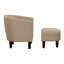 Anges Upholstered Barrel Chair with Ottoman-1616579775