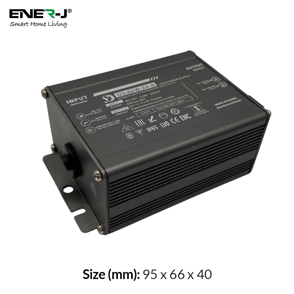 60W 24V-2.5A Waterproof IP67 Power Supply