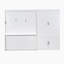 Grand lit escamotable mural avec placard, blanc-787079869