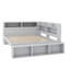 Lit de jour avec armoires de rangement, range-chaussures, structure en bois de pin massif avec ports USB-956259239