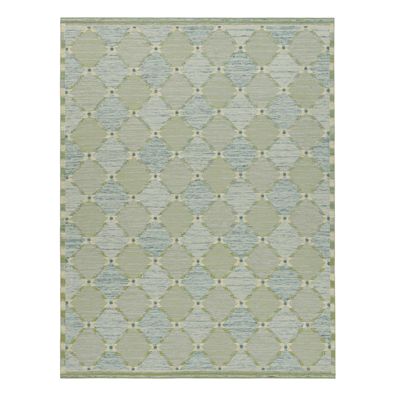 Scandinavian Wool Geometric Area Rug, Rectangle 10' x 14'