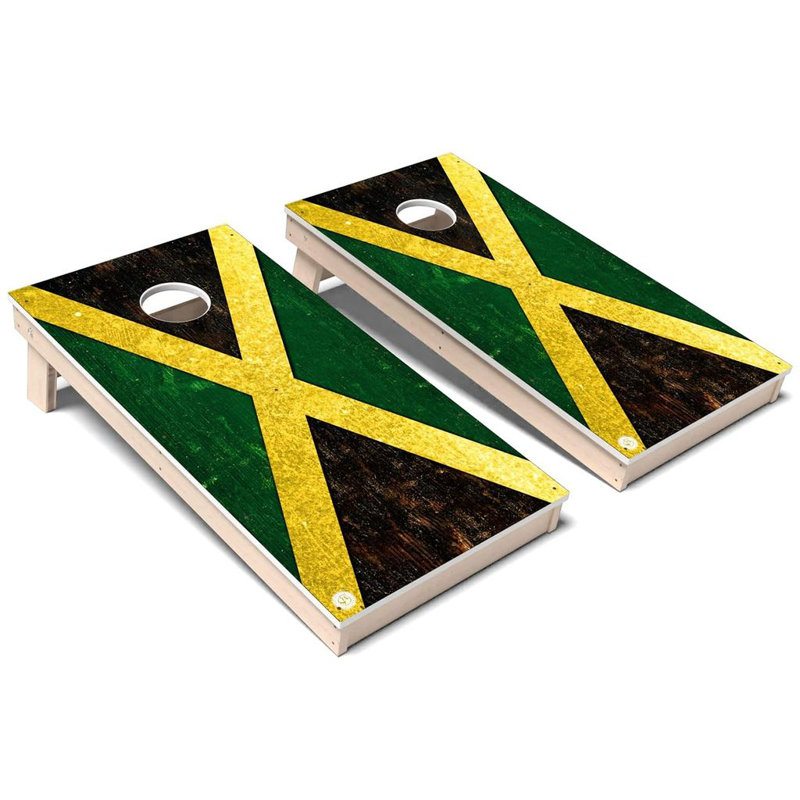 Ensemble de planche à cornhole composite toutes saisons International Flag, AUCUN accessoire