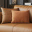 Causeuse coussin orange en cuir véritable-1569561240