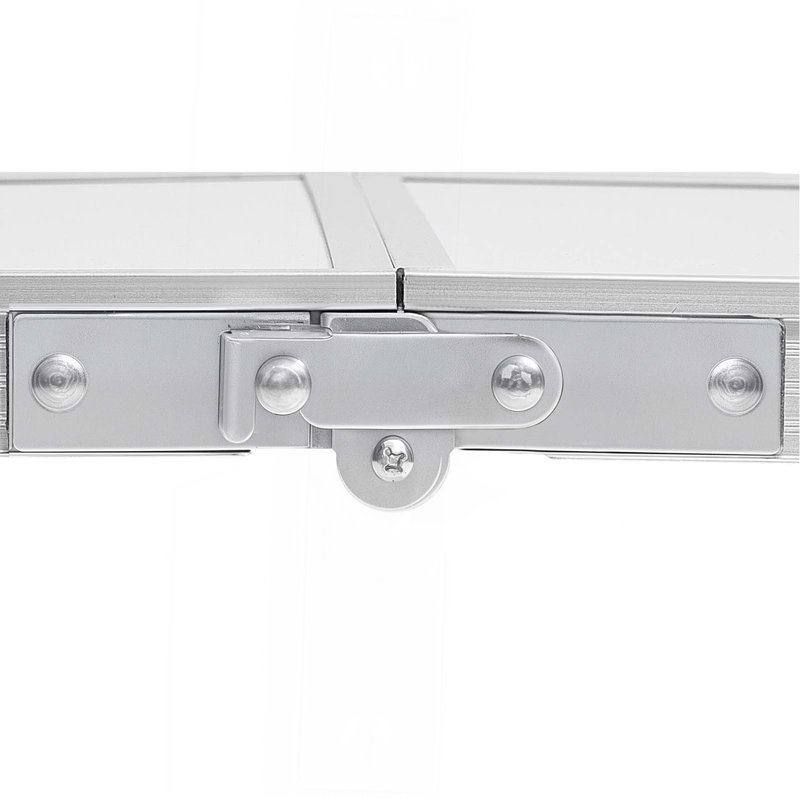 Table de camping pliante portative en aluminium 2 pi, Argent