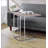Weathered Accent Table,Extendable table,Side Table,Oak And Chrome Finish