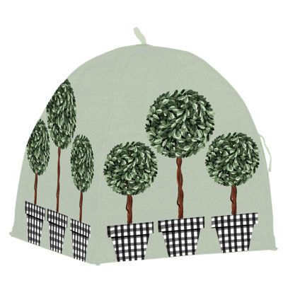 Boxwood Topiaries Tented Plant Panel Cover