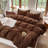 DONEUS Striped Duvet Cover Set 100% Washed Cotton Linen Like Soft Feelling Breathable Bedding-120141891-118101062