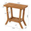Table de bout en bois massif à 2 niveaux avec tablette de rangement, table d'appoint rustique, table de chevet étroite pour chambre à coucher, salon, brun-2062876400