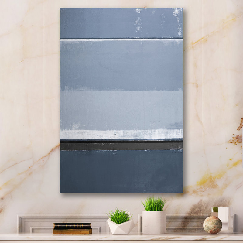 Art moderne gris et bleu II 2PT47744, H 32 po x l 16 po x P 1 po