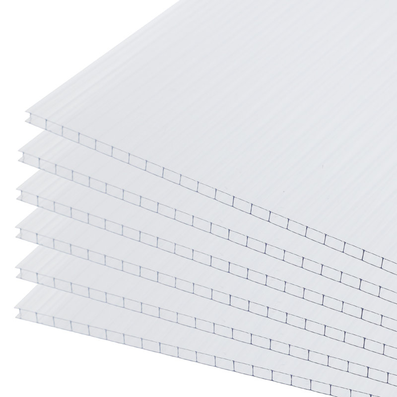 Aoodor 6 Pcs Twin-Wall Polycarbonate Panels, 0.2"H x 62"W x 38"D
