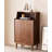Modern Solid Oak Storage Shoe Cabinet