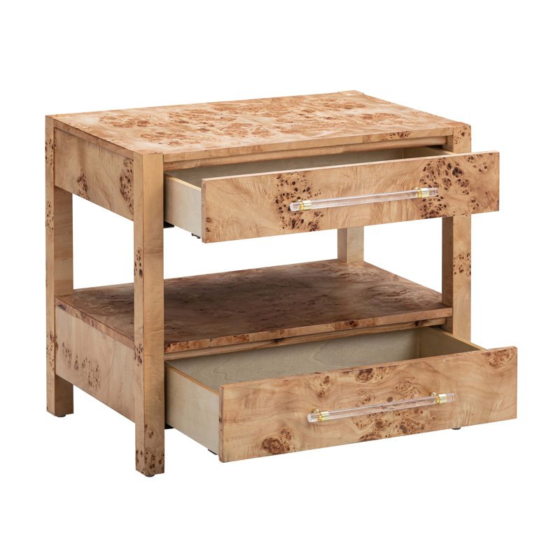 Omnia 26'' W Nightstand, Natural Burl