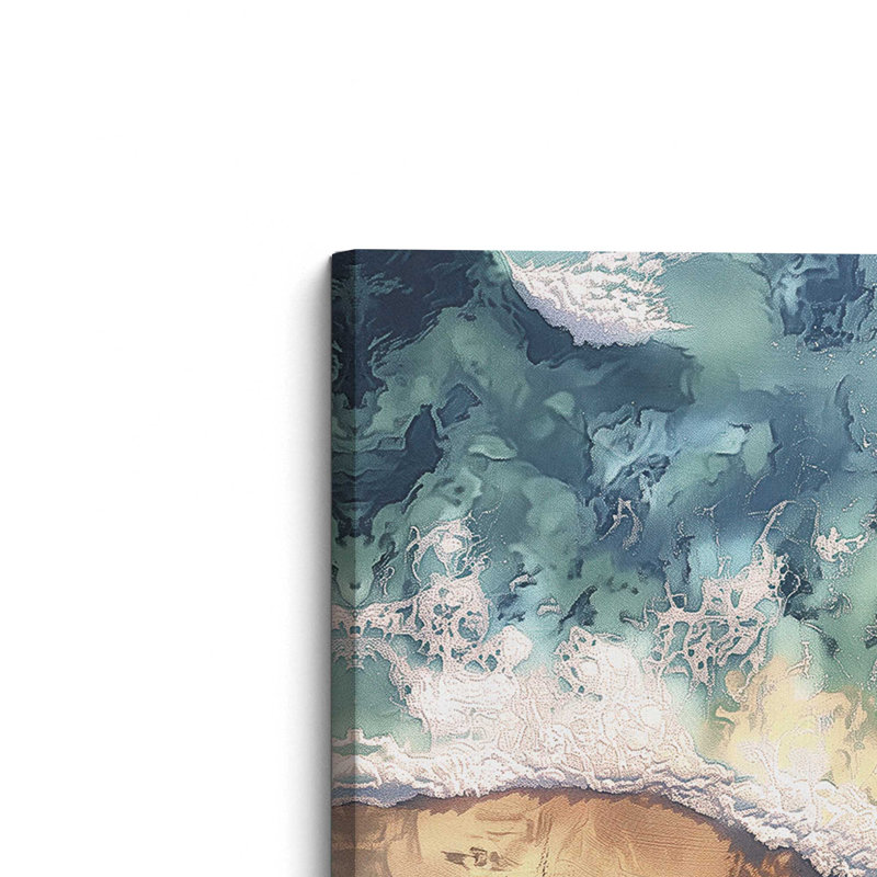 _ Reproduction aérienne sur toile Shoreline, Toile tendue, H 12 po x l 18 po x P 1,25 po