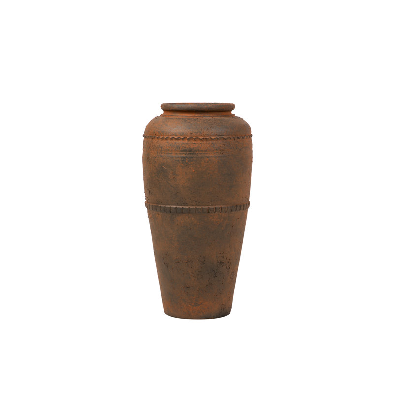 CERAMIC VASE 27X27 CM, Brown, Overall Height- 50cm