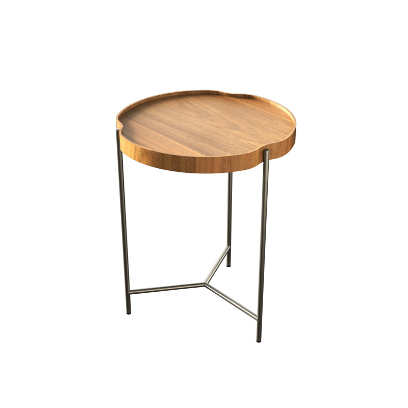 End Table, 22.01" H x 17.72" W x 17.72" D, Sand