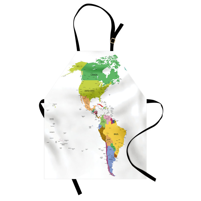 Multicolore, tablier East Urban Home Map, cuisine, jardinage