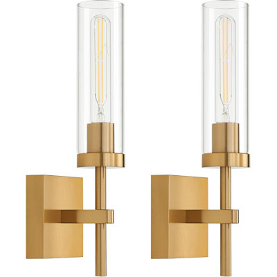 Gold Battery Operated Wall Sconce Set of 2, Wireless Wall Sconces with Remote Control, Rechargeable LED Dimmable Wall Light for Bedroom Bathroom Hallway Living room Entryway Stairwell, 3000K