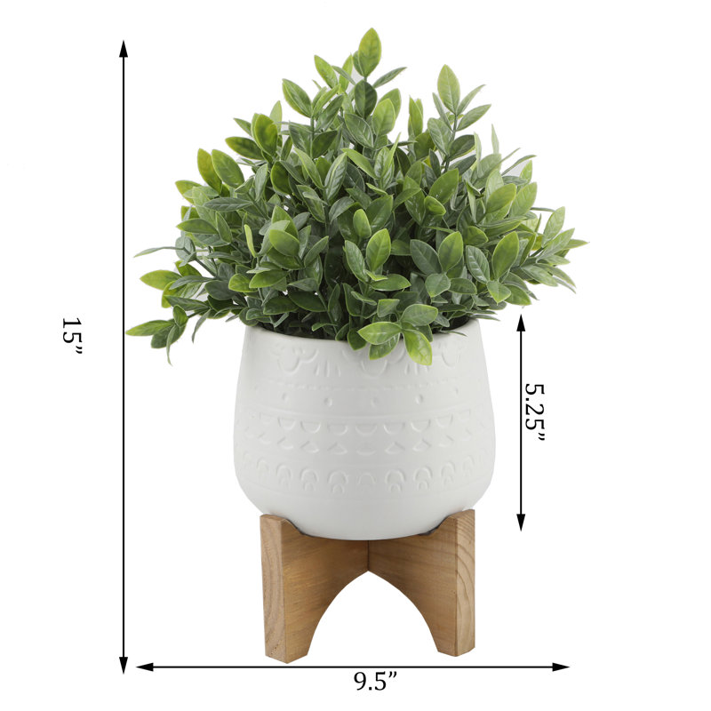 Plante de feuillage artificiel 6" en pot