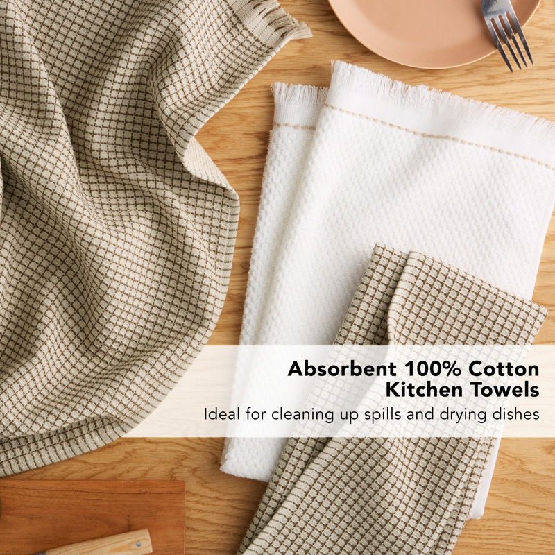 GOURMET SERIES Cotton Waffle Linen Set, Milkshake Tan