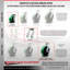 Ensemble de roulettes robustes en poly sur métal 2 verrous pivotants / freins 2 rigides