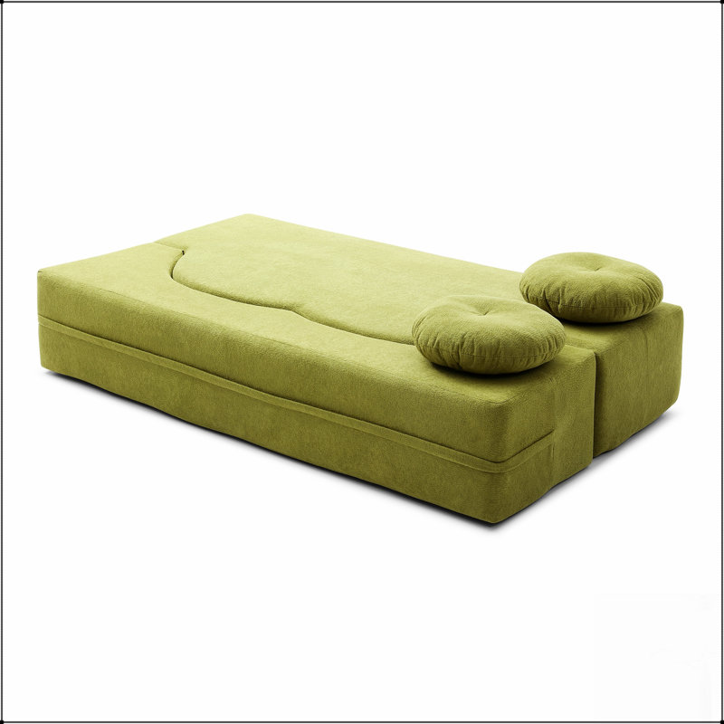 Canapé-lit 2 en 1 pliant avec coussin, canapé-lit simple pour le salon, les invités, le bureau et un appartement, sans assemblage requis