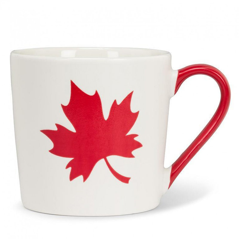 Grande tasse à feuille d'érable rouge
