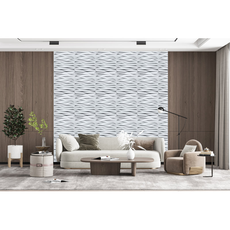 Panneau mural 3D blanc 19,7 po x 19,7 po Falkirk Ross (paquet de 10)