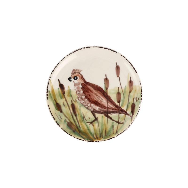 Wildlife Handmade Terra Bianca Appetizer Plate